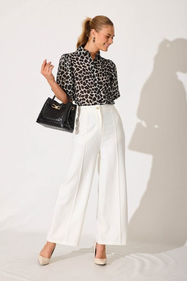 Shirt In Black And White Print