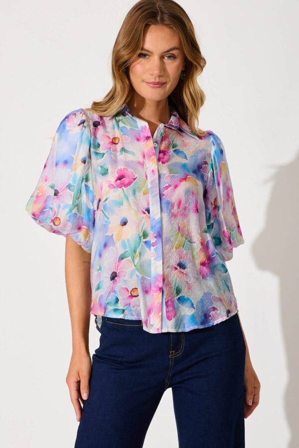 Shirt In Pastel Watercolour Floral