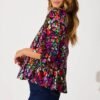 Top In Black Multi Floral