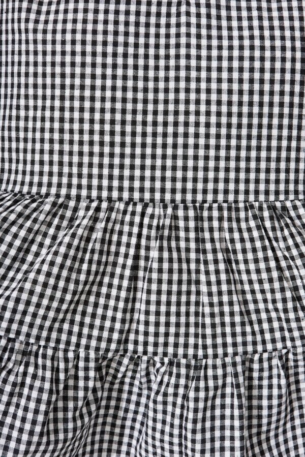 Top In Black And White Gingham Cotton