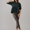 Top In Emerald Cotton Linen