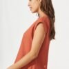 Top In Rust Linen Blend