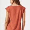 Top In Rust Linen Blend