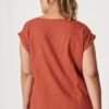 Top In Rust Linen Blend