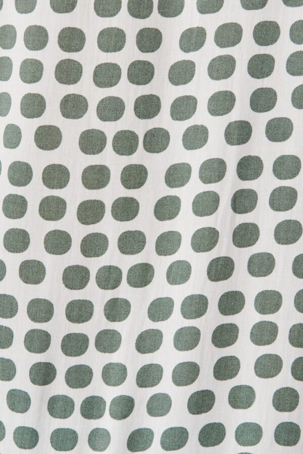 Top In White With Green Polka Dot