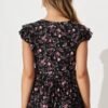 Top In Black With Pink Floral