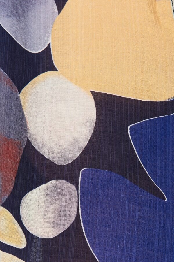 Shirt In Navy With Multi Print