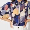 Shirt In Navy With Multi Print
