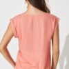 Top In Dusty Pink Linen Blend