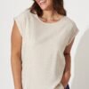 Top In Oatmeal Linen Blend