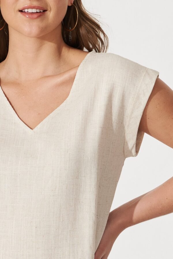 Top In Oatmeal Linen Blend