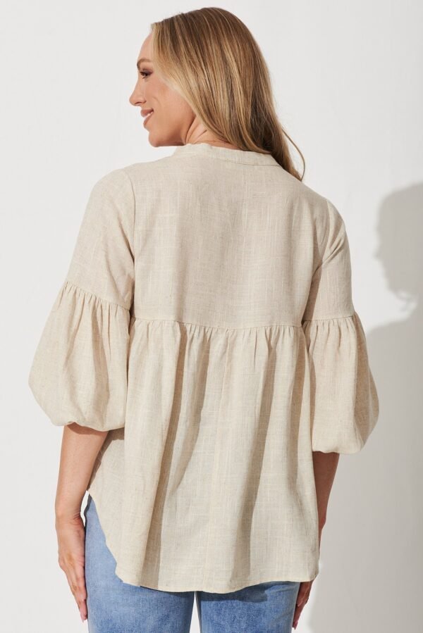 Top In Oatmeal Linen Blend