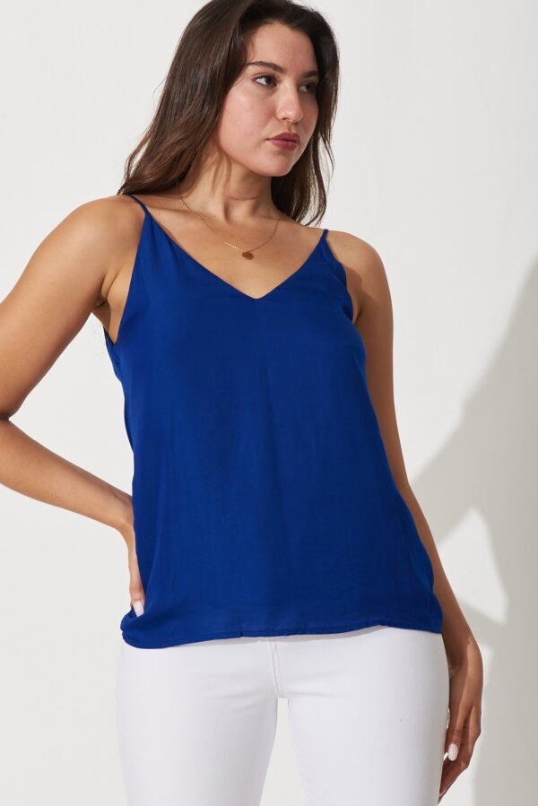 Top In Cobalt Satin