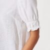 Top In White Cotton Linen Blend