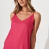 Top In Fuchsia Satin