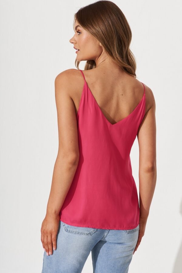 Top In Fuchsia Satin