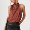 Top In Chocolate Satin