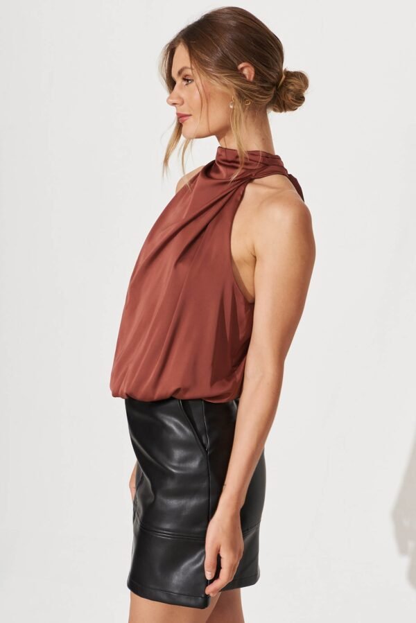 Top In Chocolate Satin