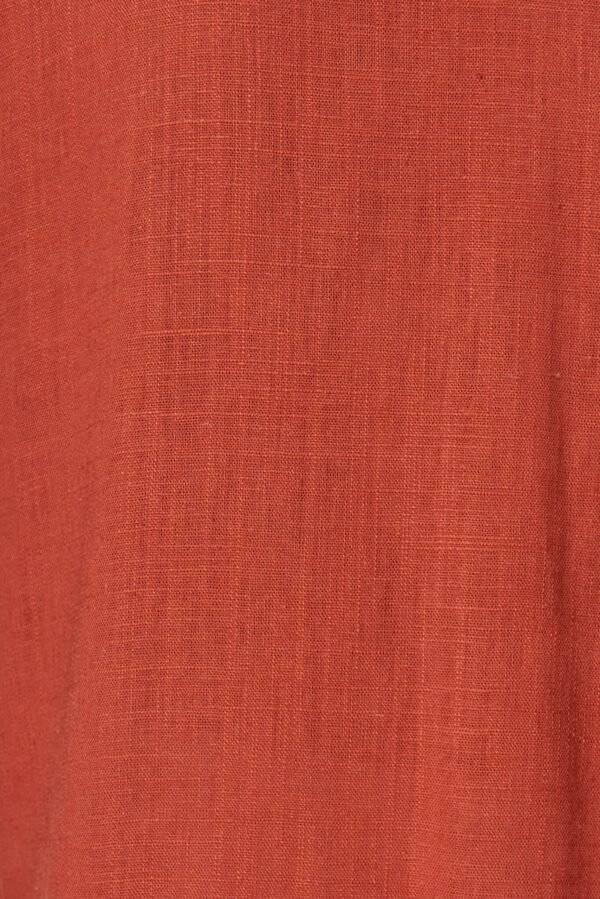 Top In Rust Linen Blend
