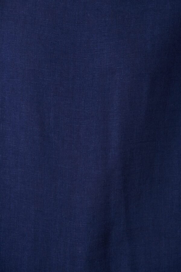 Top In Navy Linen Blend