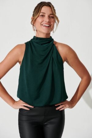 Top In Emerald Satin
