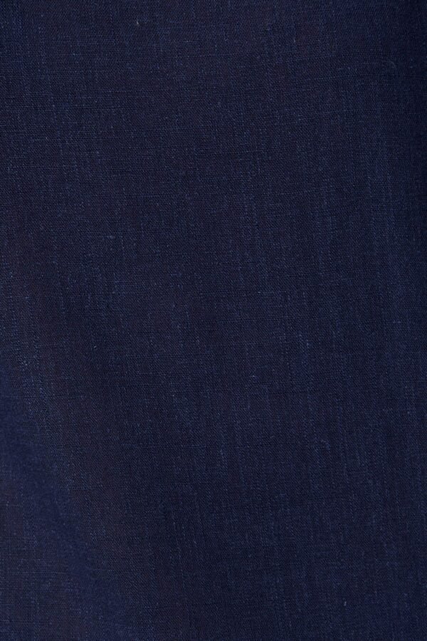 Top In Navy Cotton Linen