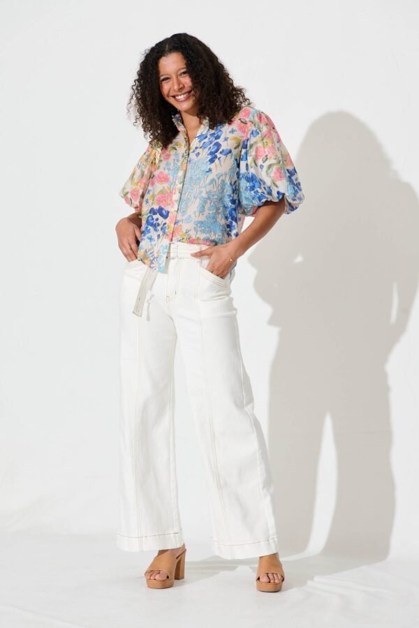 Shirt In Vintage Floral Print