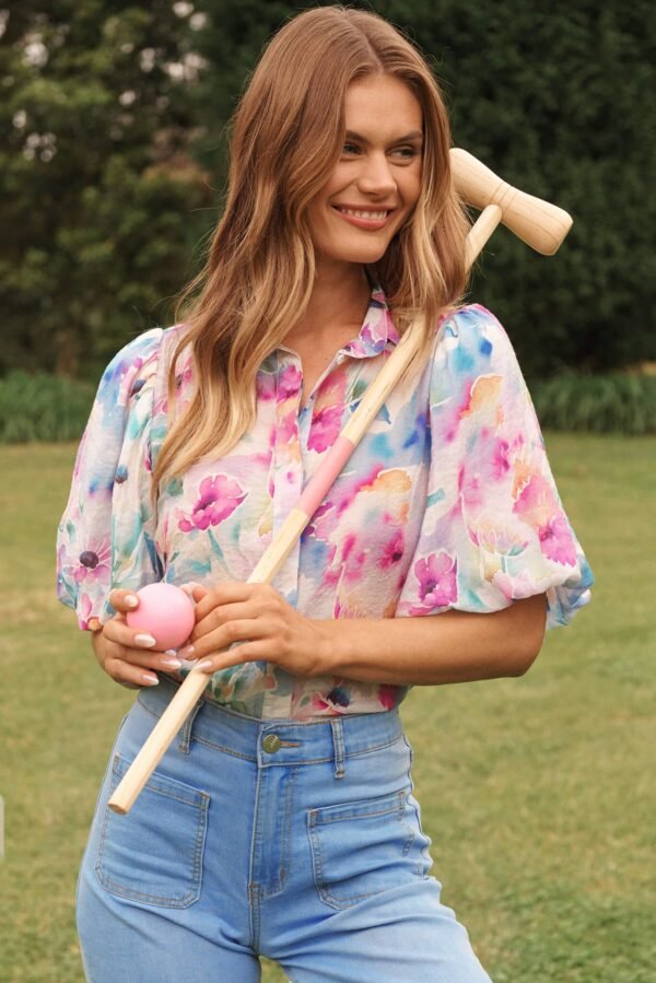 Shirt In Pastel Watercolour Floral