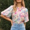 Shirt In Pastel Watercolour Floral