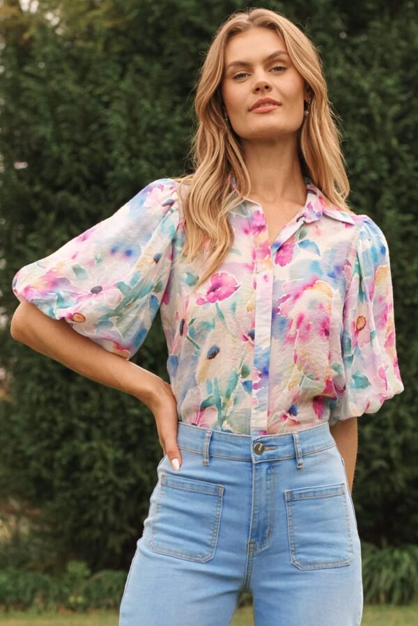 Shirt In Pastel Watercolour Floral