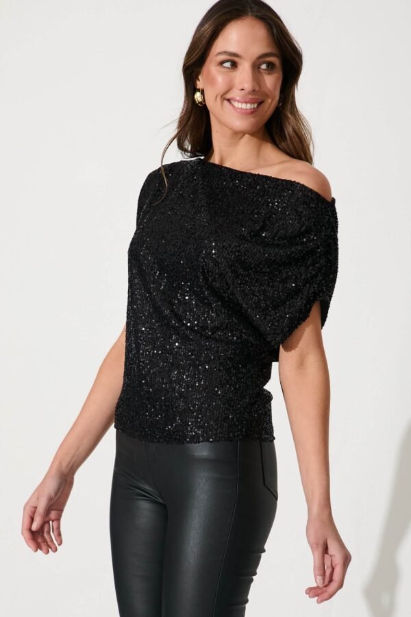 Top In Black Sequin