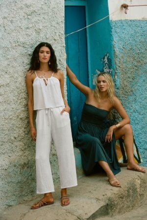 CRINKLE DOUBLE GAUZE BEACH PANTS