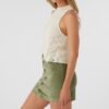 CORDUROY BUTTON FRONT MINI SKIRT
