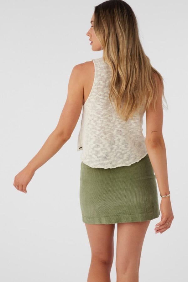 CORDUROY BUTTON FRONT MINI SKIRT