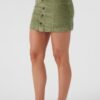 CORDUROY BUTTON FRONT MINI SKIRT