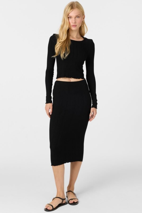 KNIT MIDI SKIRT