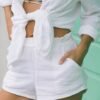 CRINKLE DOUBLE GAUZE BEACH SHORTS
