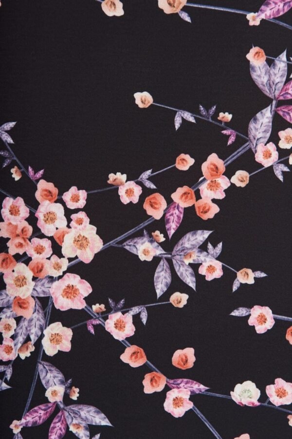 Top In Black With Cherry Blossom