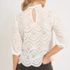Top In White Embroidery