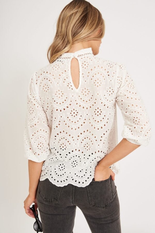 Top In White Embroidery